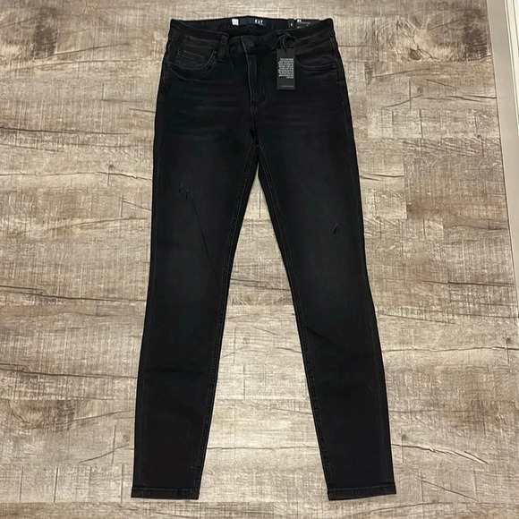 NWT!! KUT from the Kloth - Mia Toothpick Skinny in Developed Black - Size 4 - Picture 3 of 9